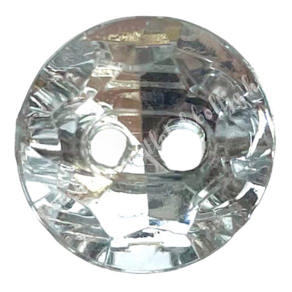 Dekorgomb, ezüst, kerek, 1,3x1,3 cm