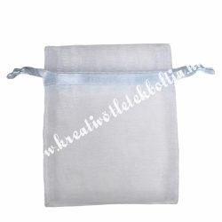 Organzatasak, ezüst, 8x10 cm