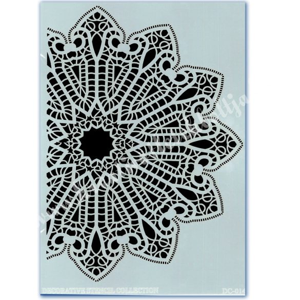 Stencil 164., Csipke minta, 15x20 cm