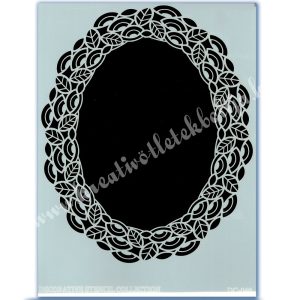 Stencil 161., Csipke minta, 25x36 cm