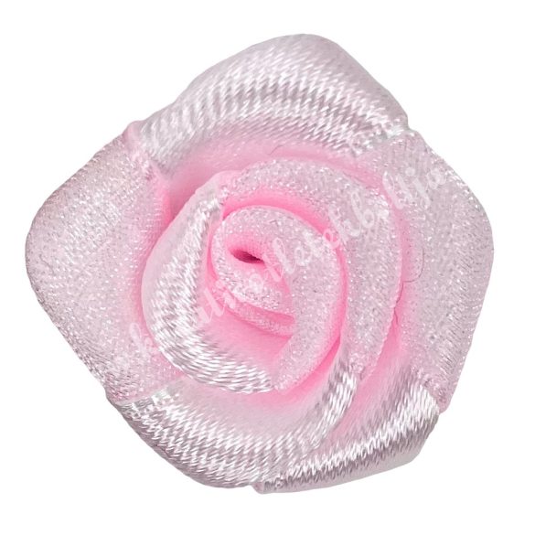 Szaténrózsa, világos rózsaszín, 2,5 cm