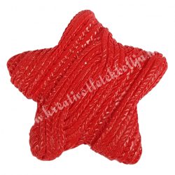 Ragasztható polyresin csillag, piros, 4x4 cm