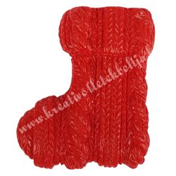 Ragasztható polyresin csizma, piros, 3x3,7 cm