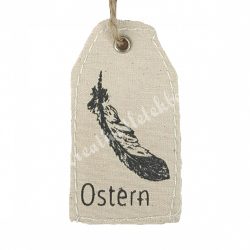 Textil címke, ostern, 4x7,5 cm