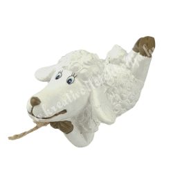 Polyresin fekvő bárány, 8x4 cm