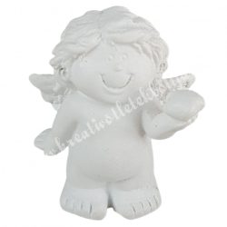 Polyresin puttó csillaggal, 4x5 cm