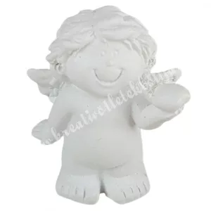 Polyresin puttó csillaggal, 4x5 cm