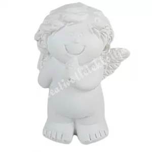 Polyresin puttó, gondolkodó, 4x5 cm