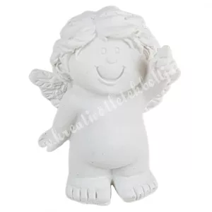 Polyresin puttó, felfelé mutató, 4x5 cm