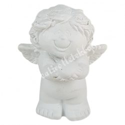 Polyresin puttó szívvel, 4x5 cm