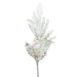 Fehér, havas glitteres ág, 69 cm