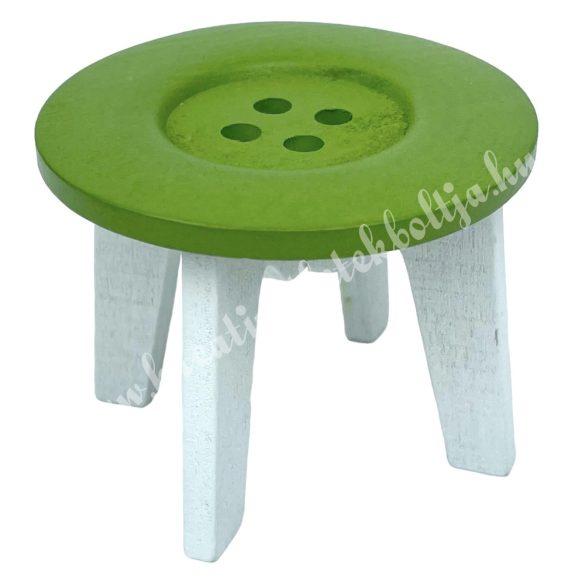 Gomb asztal, zöld, 4x3,5 cm