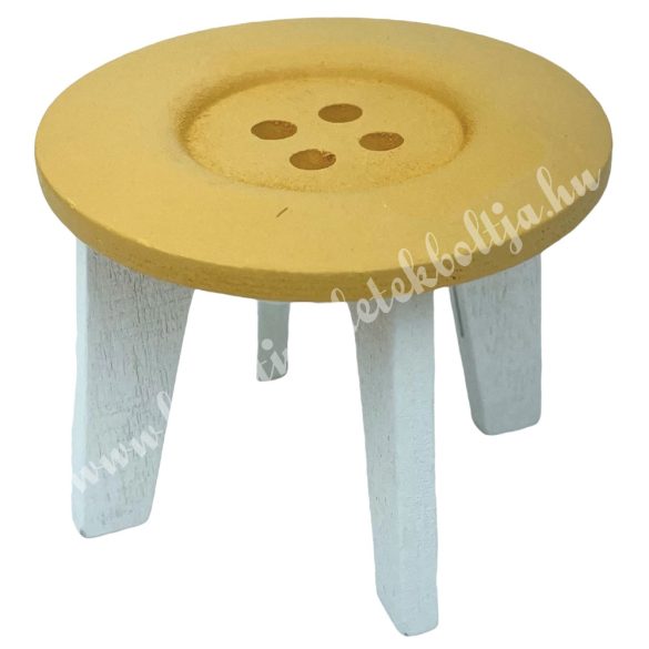 Gomb asztal, sárga, 4x3,5 cm