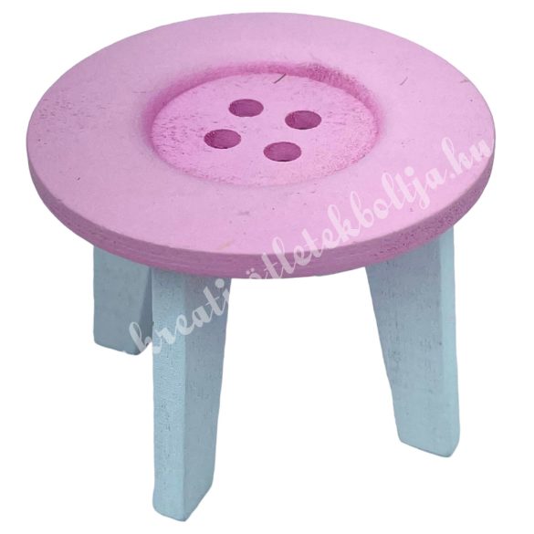 Gomb asztal, rózsaszín, 6x4,8 cm
