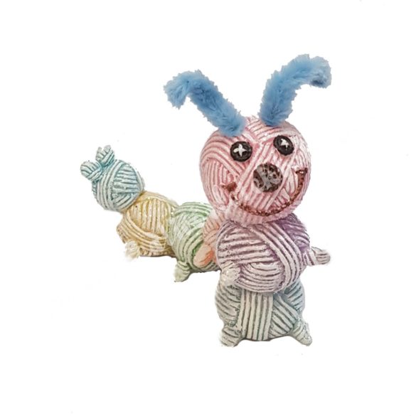 Gombolyag kukac, színes, 9,5x8 cm