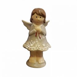 Kerámia angyal, szürke, 5x9,5 cm