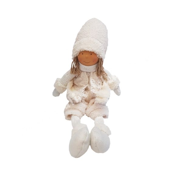Lógó lábú kislány, fehér, 42 cm