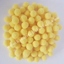 Pompon, citromsárga, 2 cm