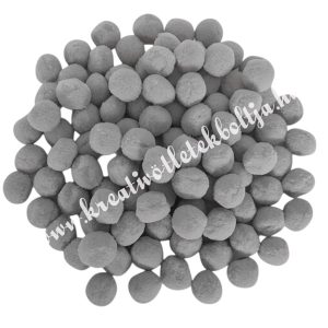 Pompon, szürke, 2 cm