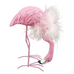 Polyresin flamingó, 8x11 cm