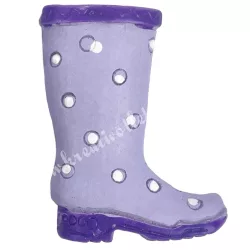 Ragasztható lila gumicsizma, 2,7x3,3 cm