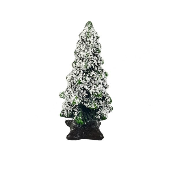 Polyresin havas zöld fenyőfa, 3,5x7,7 cm