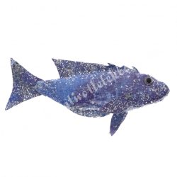 Papír hal, kék, 16x7,5 cm
