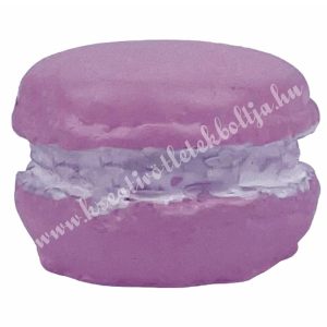 Polyresin macaron, rózsaszín, 2x1,2 cm