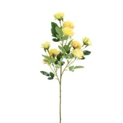 Selyem rózsa 9 virággal, sárga