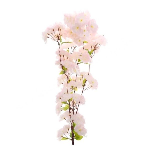 Selyem cseresznyevirág ág, rózsaszín, 150 cm