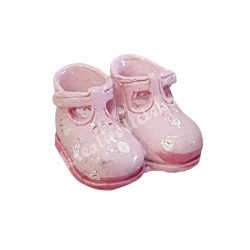 Polyresin babycipő, rózsaszín