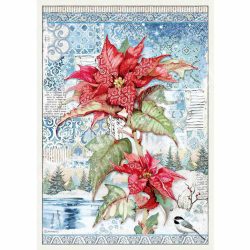 Rizspapír, mikulásvirág, A3 (3072)