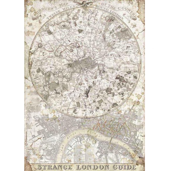 Rizspapír, Lady Vagabond - Londoni térkép, A4 (4522)