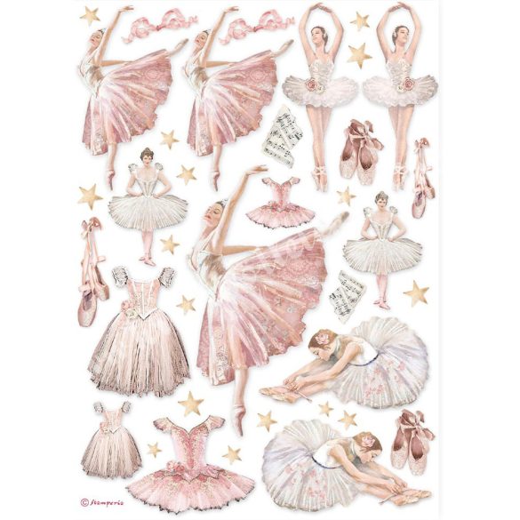 Rizspapír, balerina, A4 (4907)