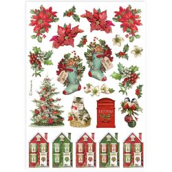 Rizspapír, mikulásvirág, A4 (4918)