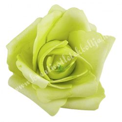 Polifoam rózsa, 6x5 cm, 40., világoszöld