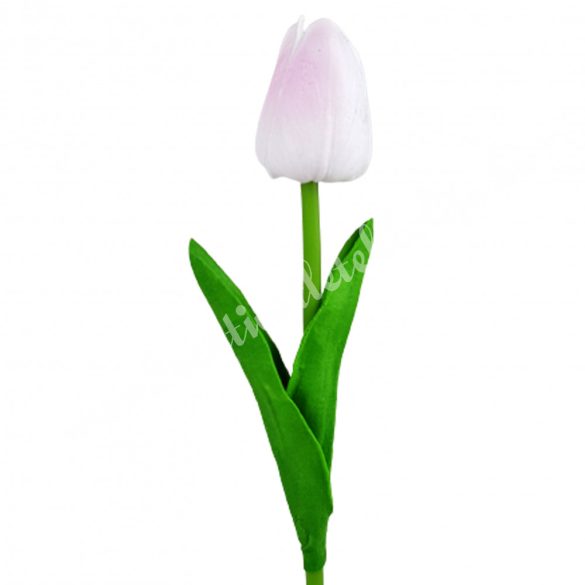 Gumi tulipán, cirmos halvány rózsaszín, 32 cm