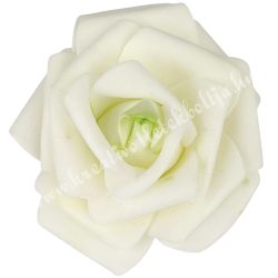Polifoam rózsa, 6x5 cm, 37. Krém-zöld középpel
