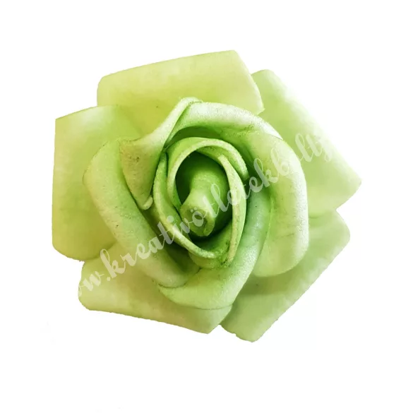 Polifoam rózsa, 3,5x2,5 cm, 14., zöld