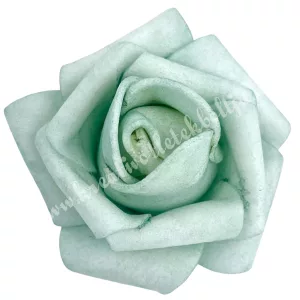 Polifoam rózsa, 3,5x2,5 cm, 21., Türkiz