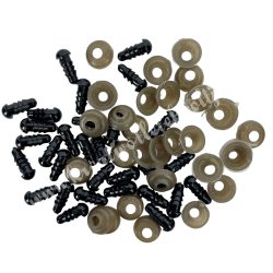 Biztonsági szem, fekete, 5 mm, 15 pár/csomag