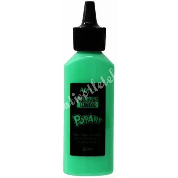 Amos üvegmatricafesték, pop art, zöld, 22 ml