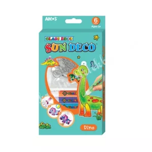 Amos üvegmatricafesték készlet, 6X10,5ML+6 dínós fényvarázsforma