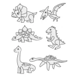 Amos üvegmatricafesték készlet, 6X10,5ML+6 dínós fényvarázsforma