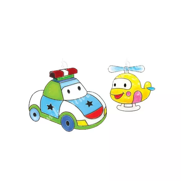 Amos üvegmatricafesték készlet, 6X10,5ML+6 járműves fényvarázsforma