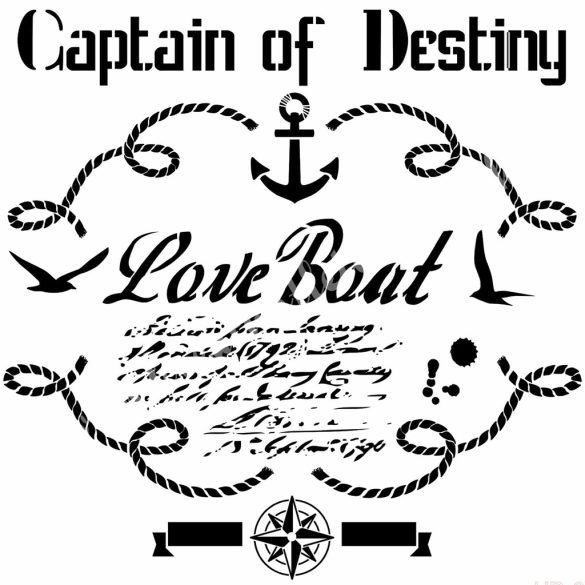 Stencil 43., tenger, 45x45 cm