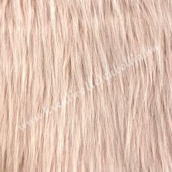 Hosszú szőrű műszőr, púder rózsaszín, kb. 10x150 cm