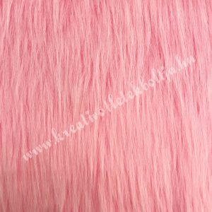 Hosszú szőrű műszőr, rózsaszín, kb. 10x150 cm