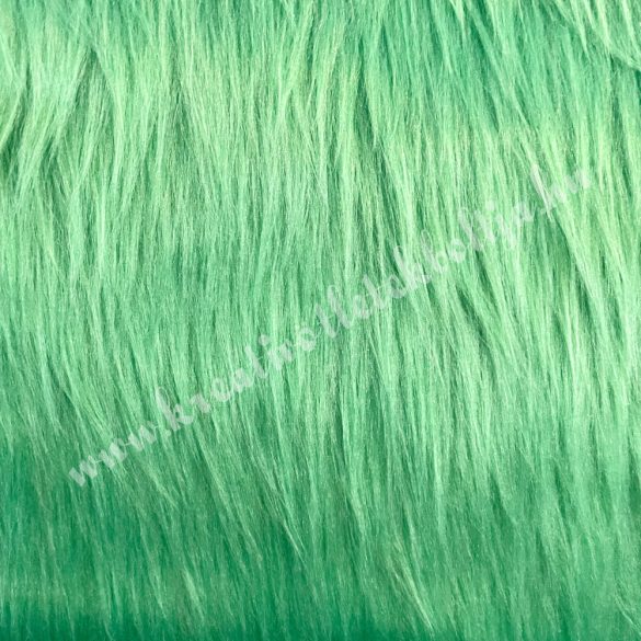 Hosszú szőrű műszőr, grincs zöld, kb. 10x150 cm