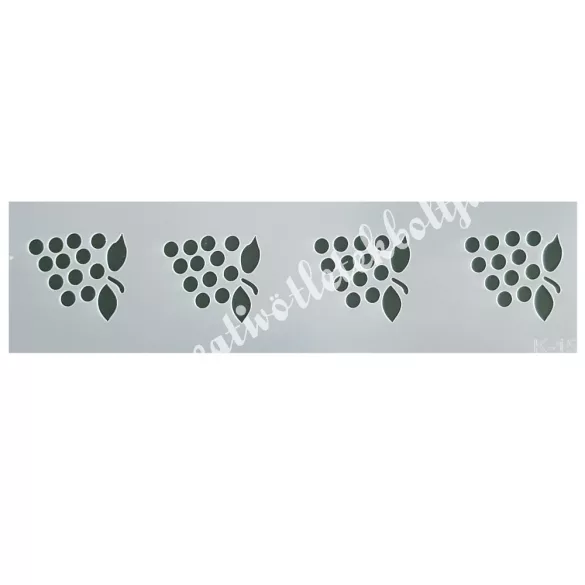 Stencil 91., szőlő, 20x6 cm